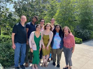 Davis lab meets up with Dr. Kimple and former lab members Rashaun and Angela at MIC 2025.