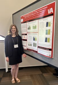 Molly presenting her poster at the Midwest Islet Club conference